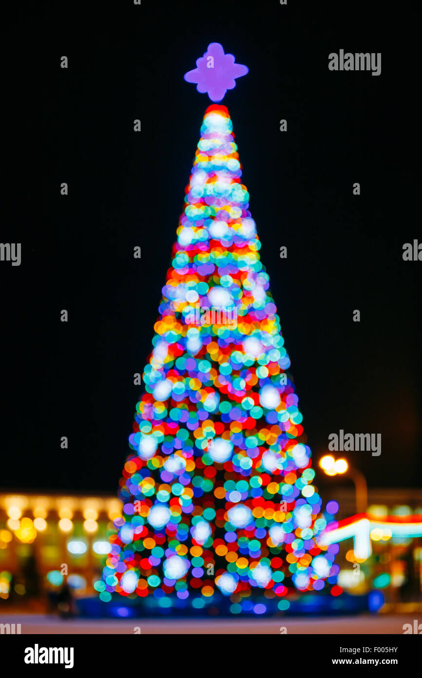 Defocused Bokeh Background Effect. Design Backdrop. New Year Boke ...