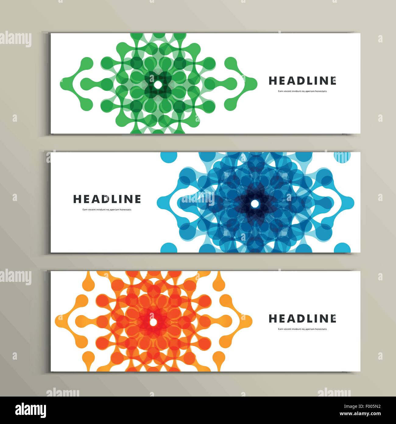 Three vector pattern abstract in banner design Stock Vector Image & Art ...