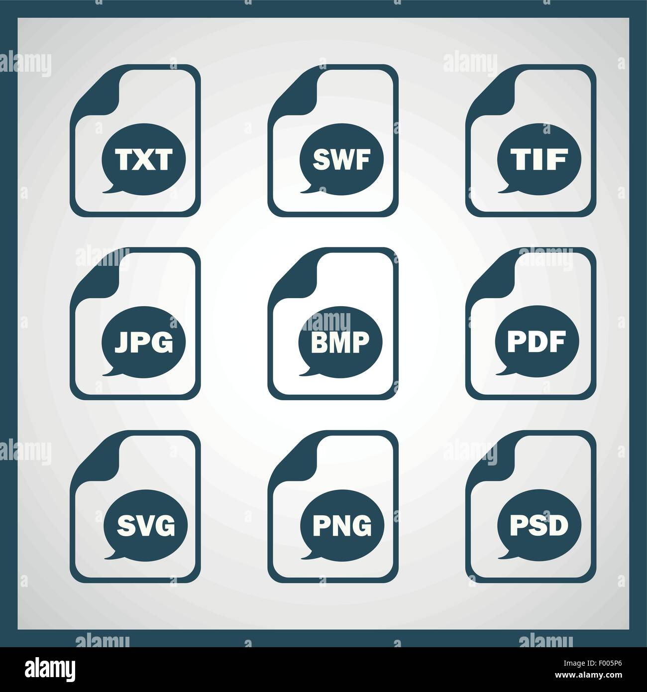 Set of icons indicating the digital formats Stock Vector Image & Art