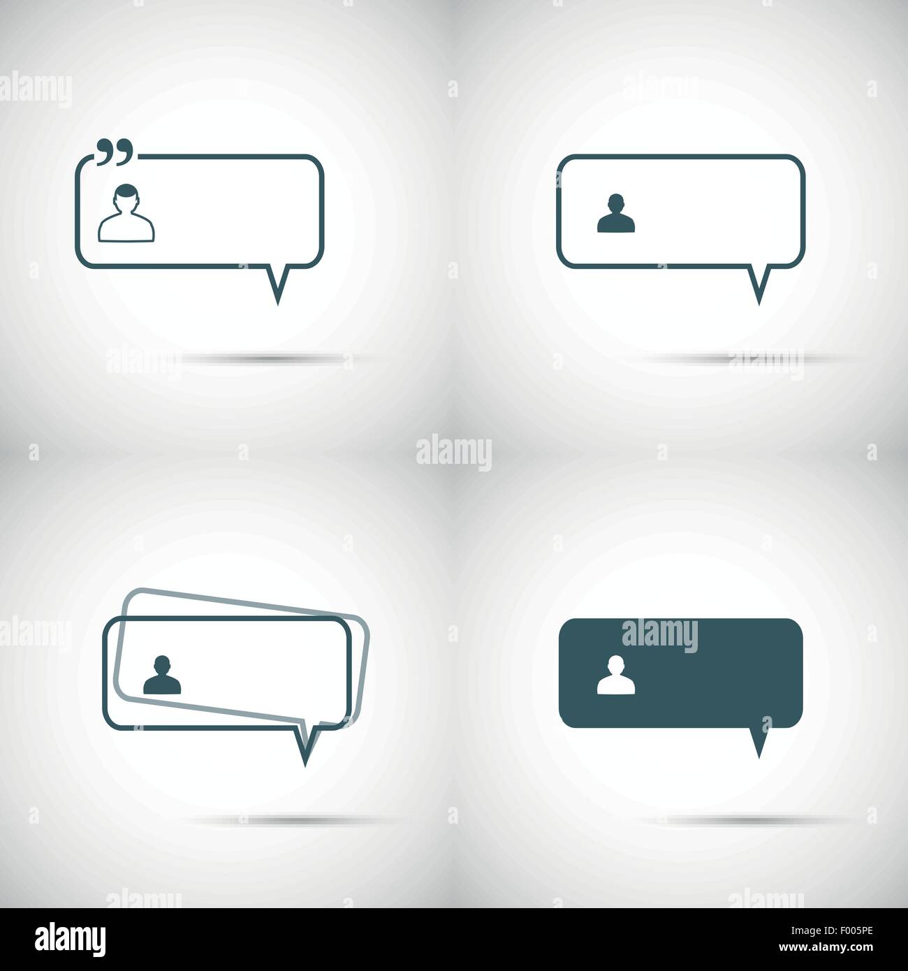 Set of four colorful vector speech bubbles Stock Vector Image & Art - Alamy