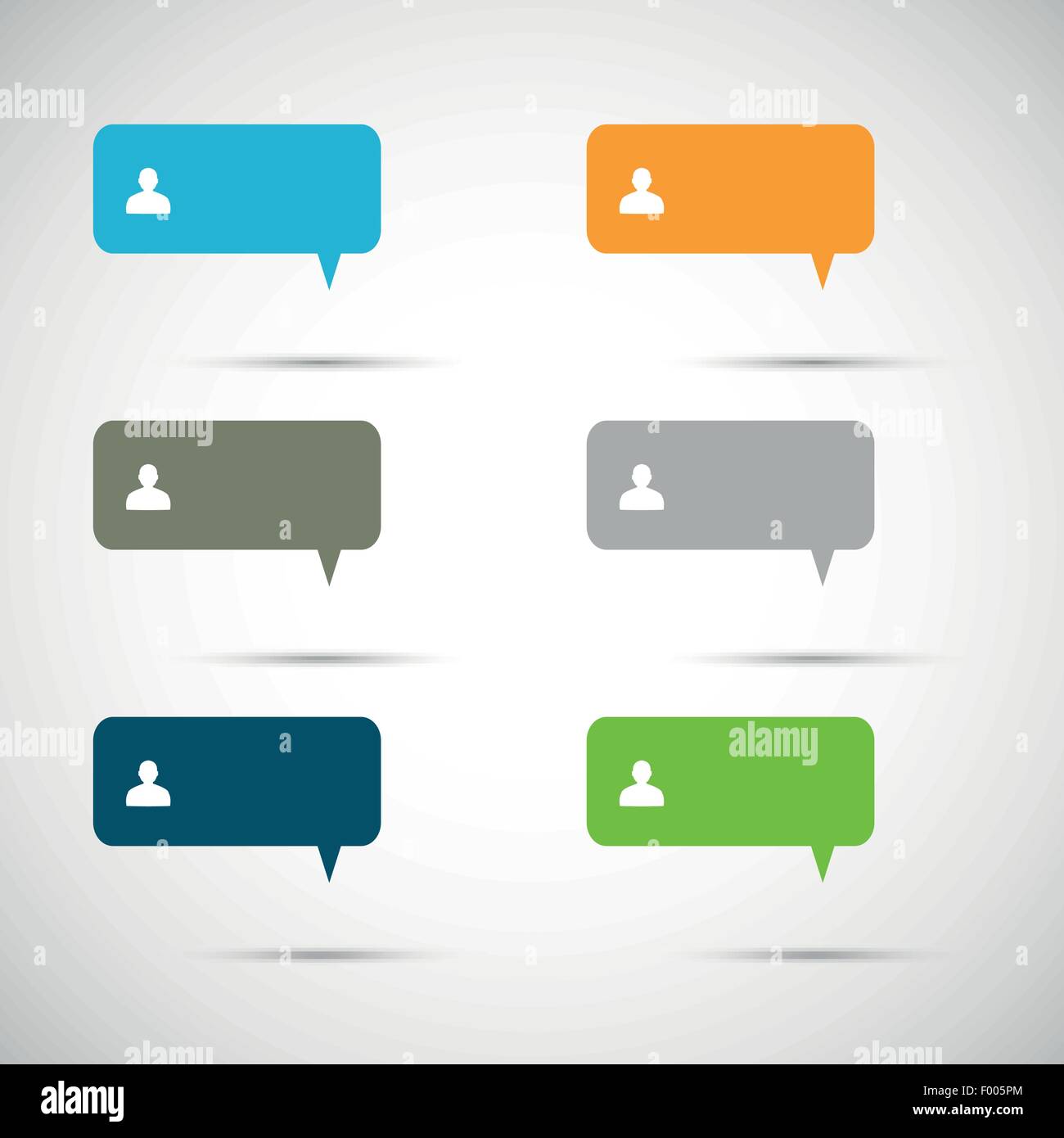 Set of six colorful vector speech bubbles Stock Vector Image & Art - Alamy