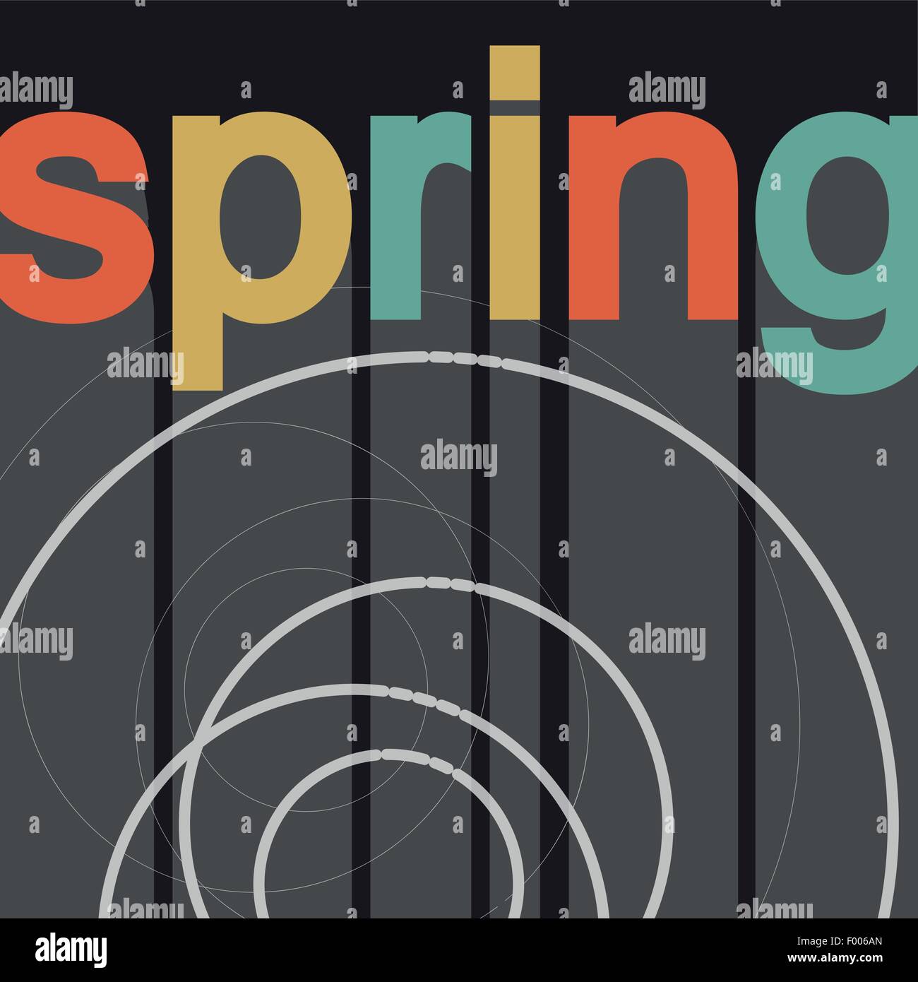 Vector card with print and sign spring Stock Vector Image & Art - Alamy