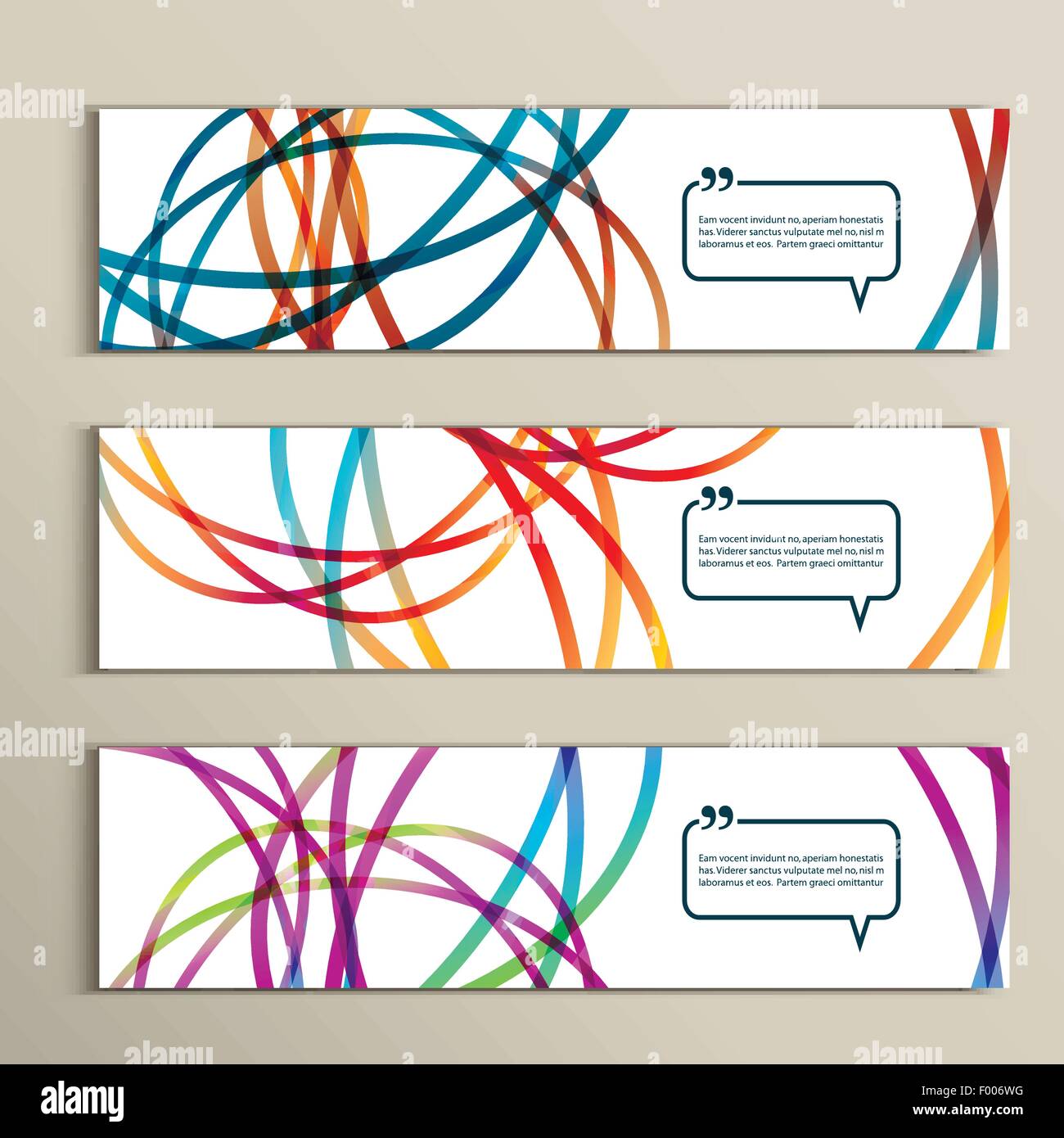 Set of color line banners for abstract design Stock Vector Image & Art ...