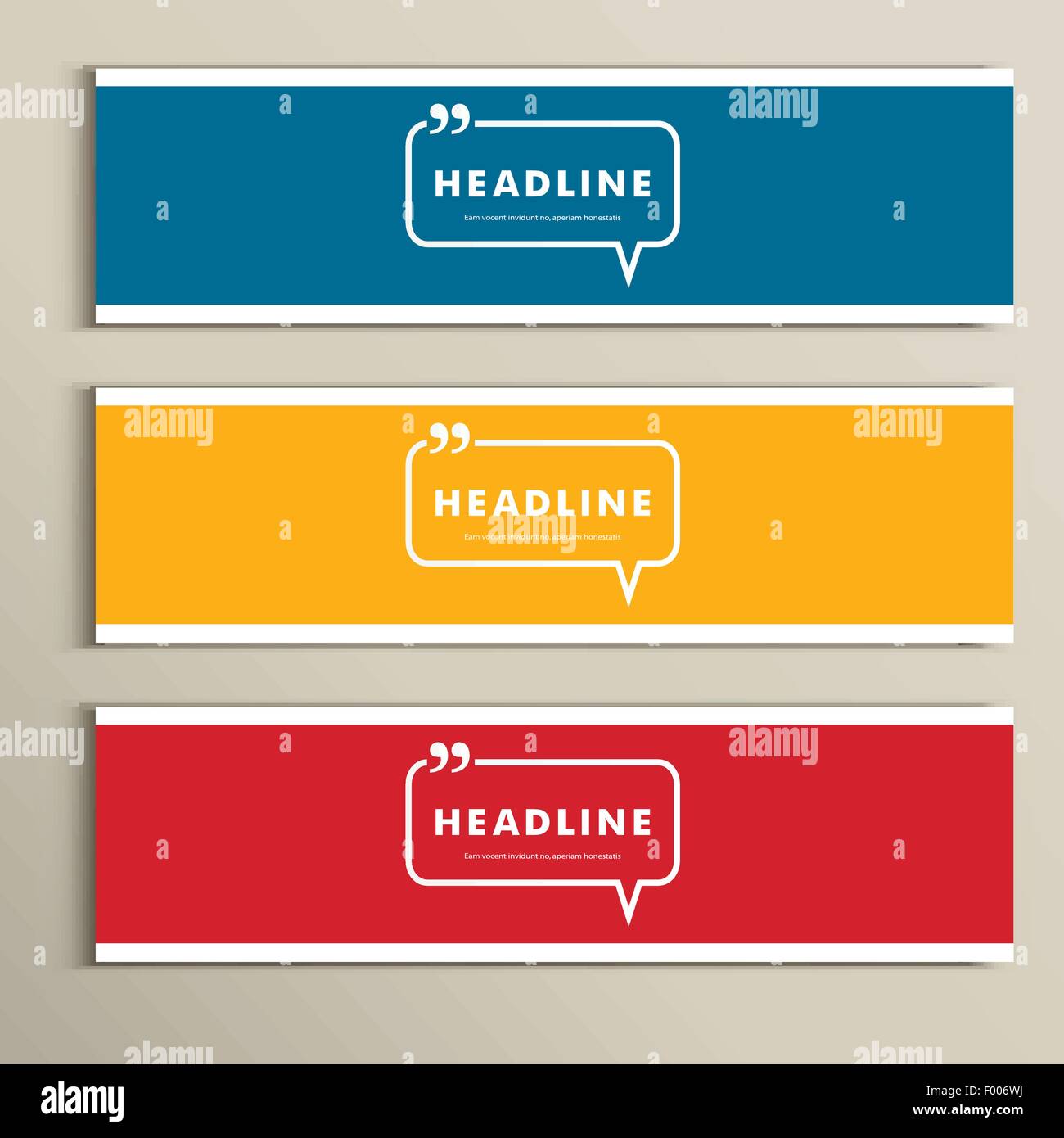 Set banners with speech bubbles on a simple banner Stock Vector Image ...