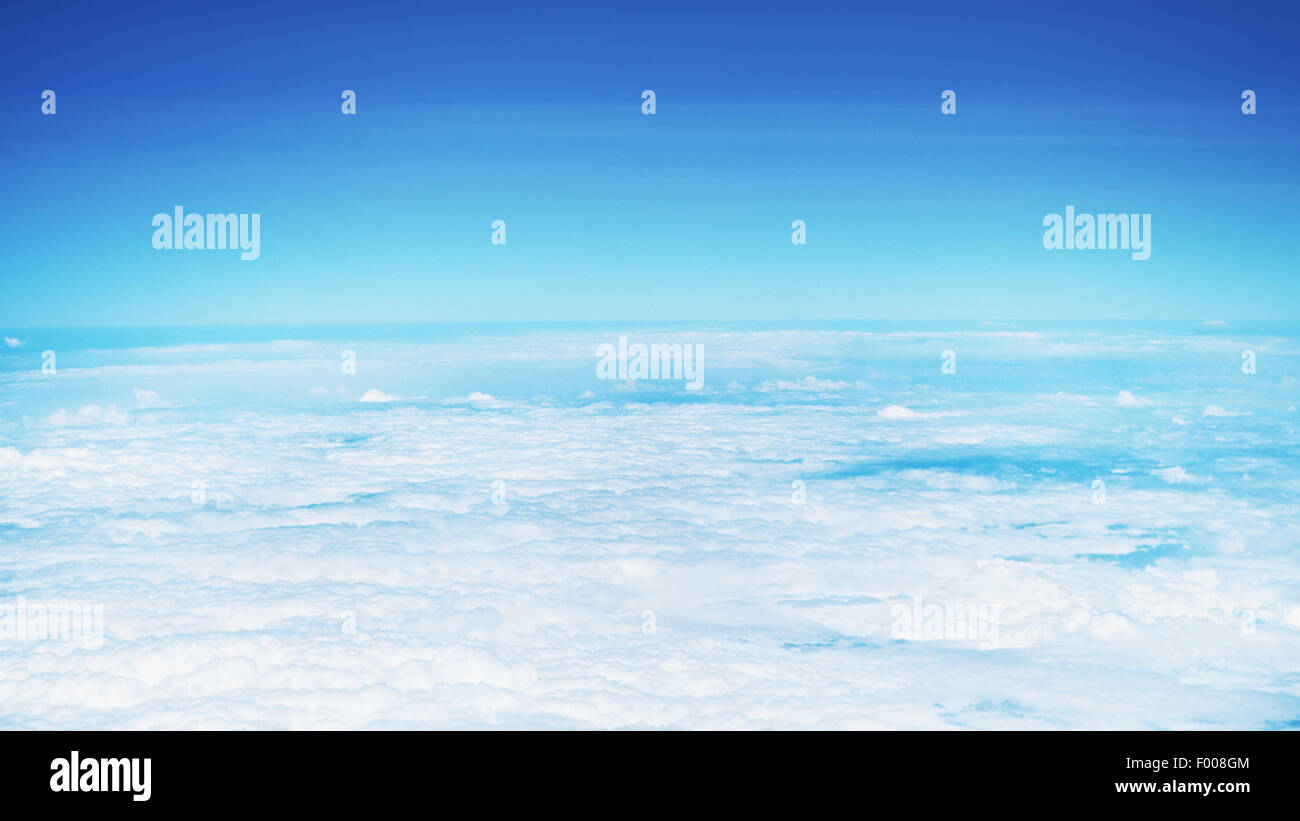 Aerial view cloudy clouds sky blue hi-res stock photography and images ...