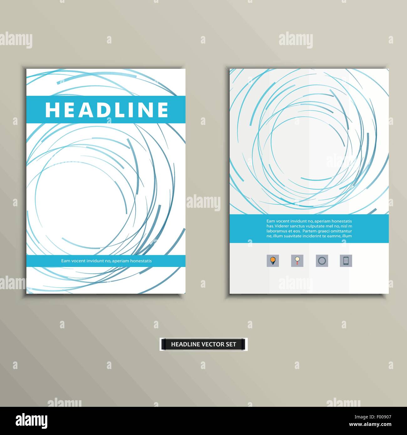 Book cover with abstract colored lines and circles Stock Vector Image ...