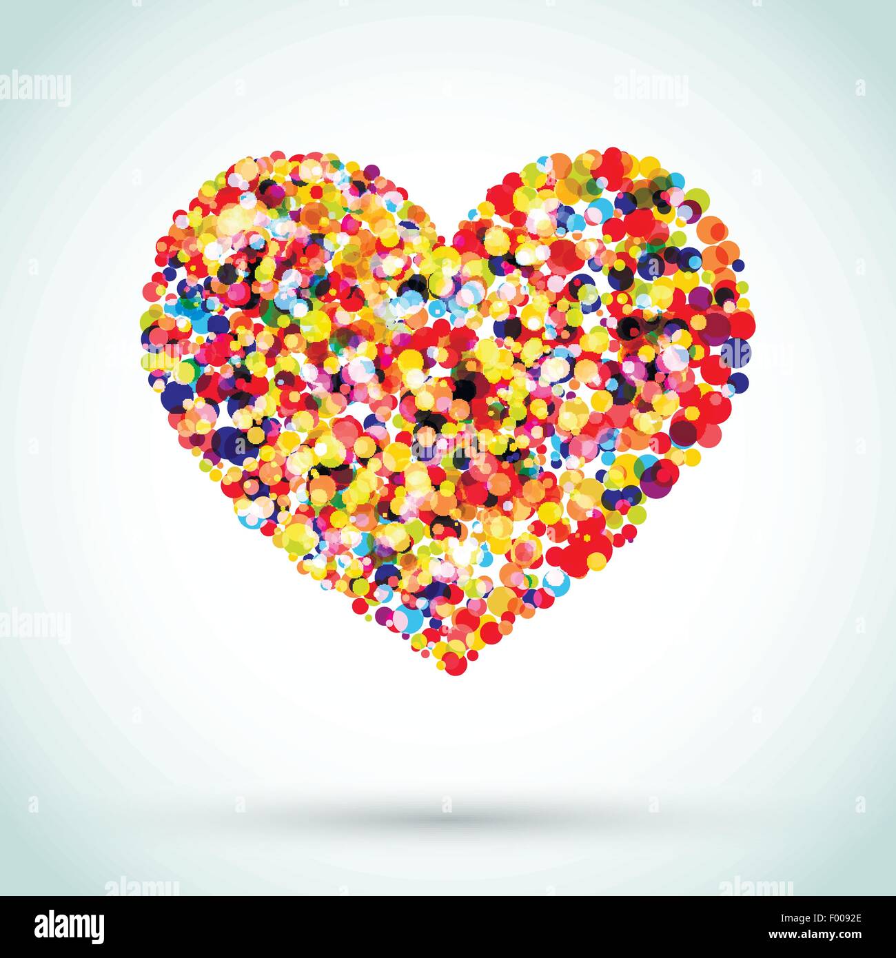 Rainbow Button Background Heart Stock Vector