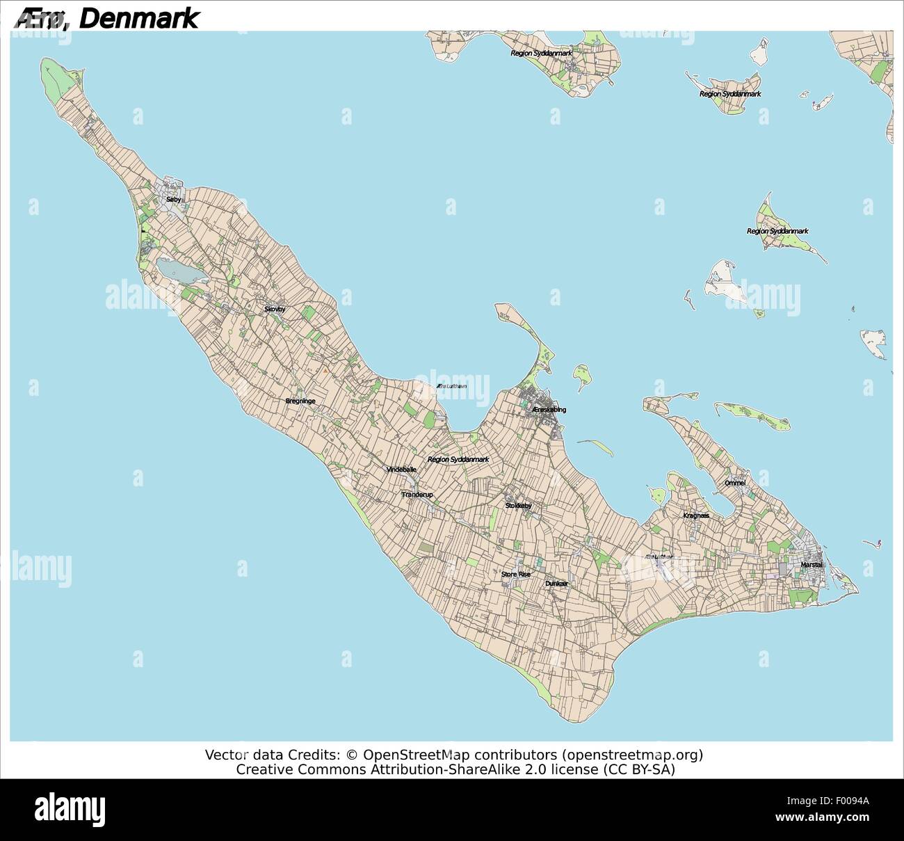 Aero Denmark Country city island state location map Stock Vector ...