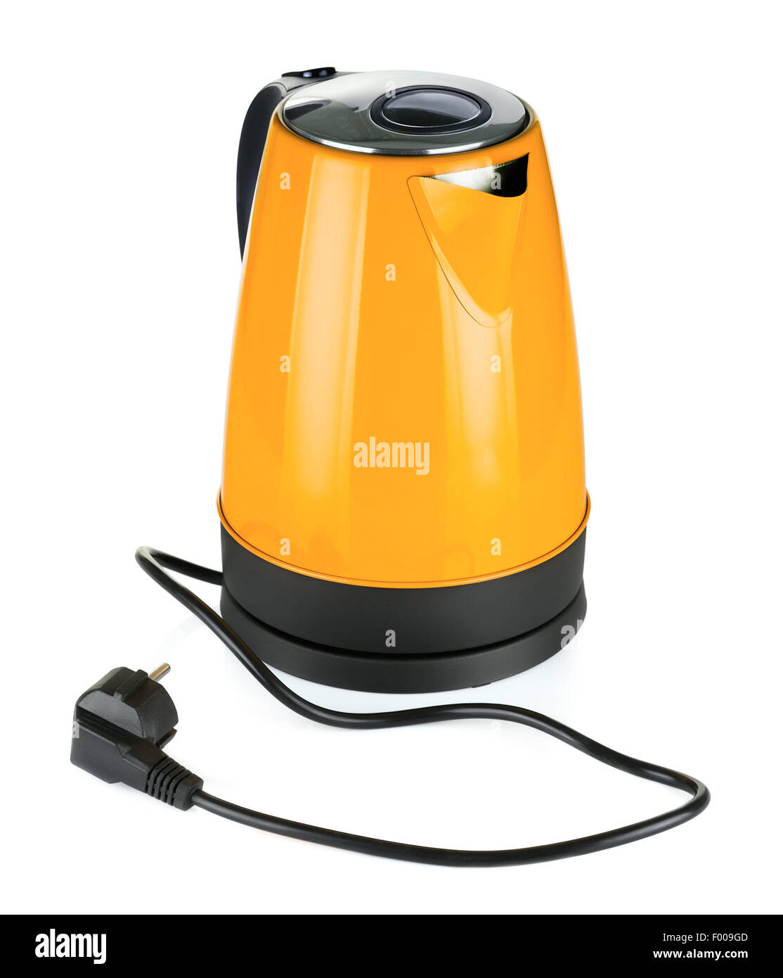modern orange electric kettle, isolated on white Stock Photo Alamy
