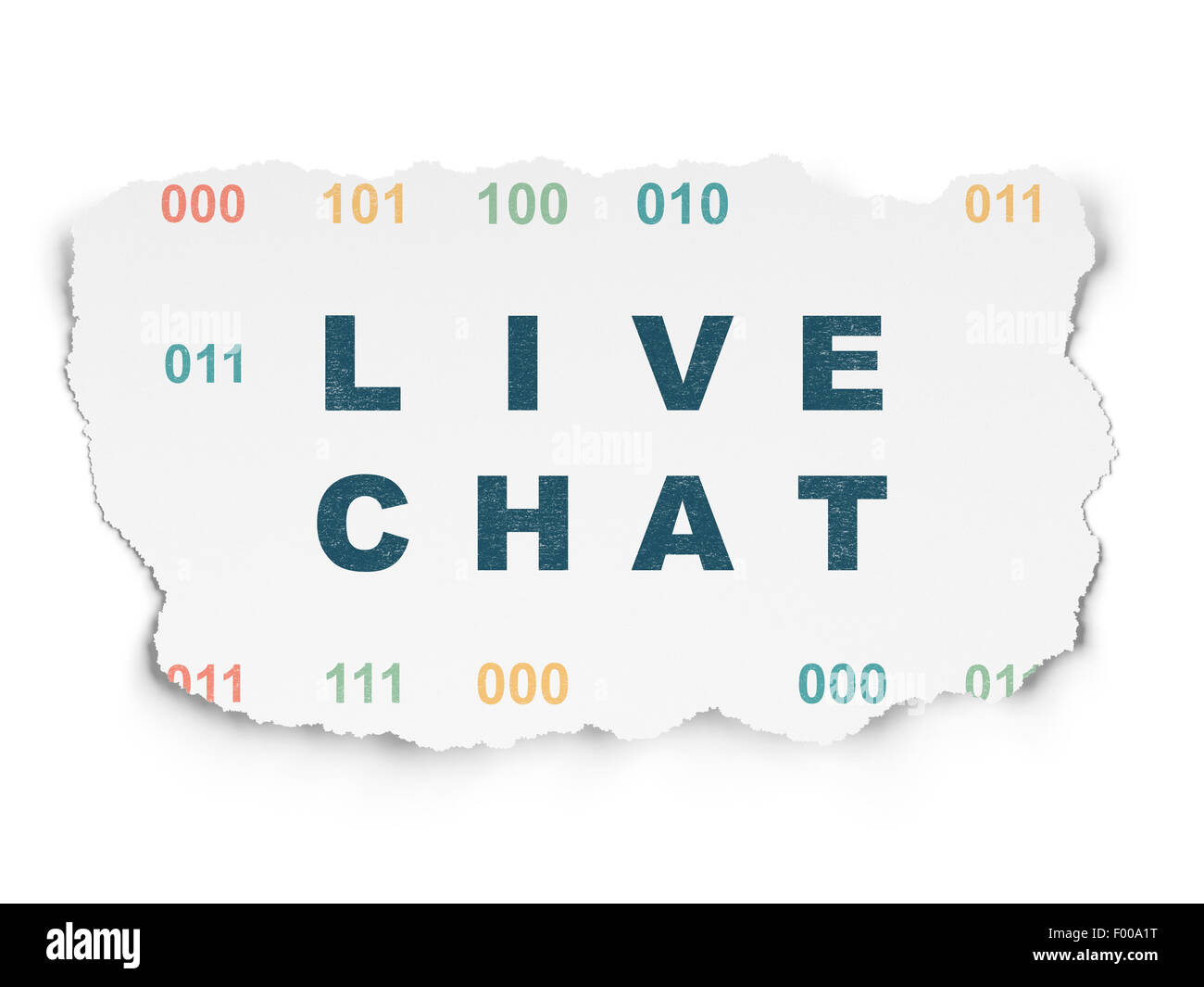 Web development concept: Live Chat on Torn Paper background Stock Photo