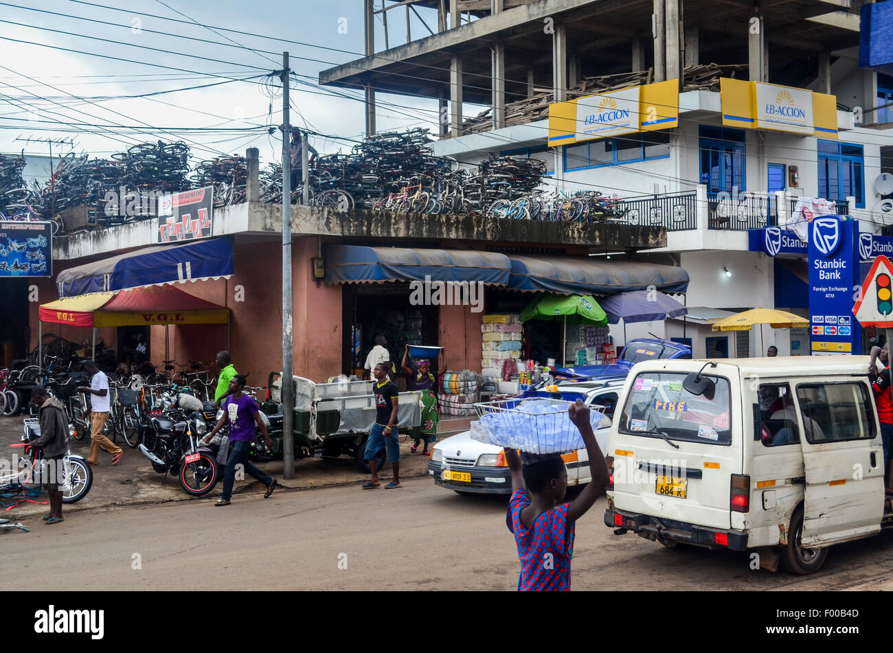 Kejetia market (Kumasi central market) in Ghana, the largest single market in West Africa with over 10,000 stores and stalls Stock Photo