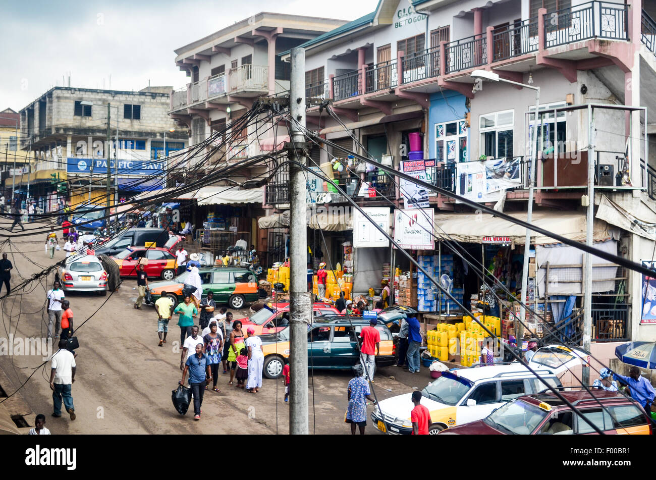 Kejetia market (Kumasi central market) in Ghana, the largest single