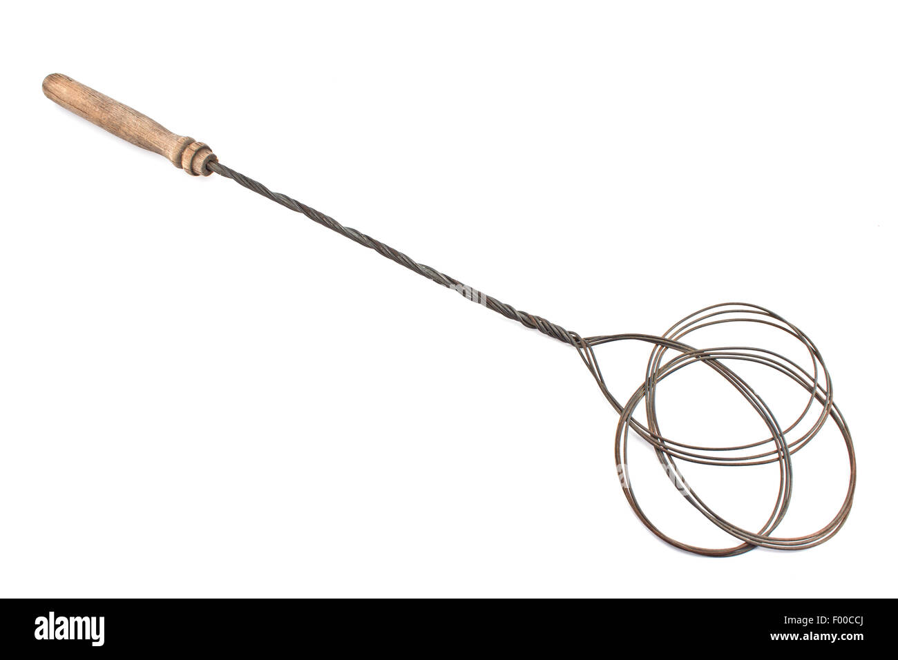 Old rusty carpet beater isolated on white Stock Photo Alamy