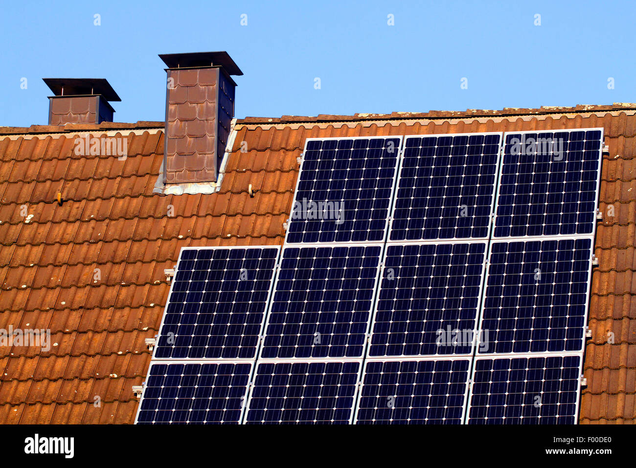 solar roof system, Germany Stock Photo