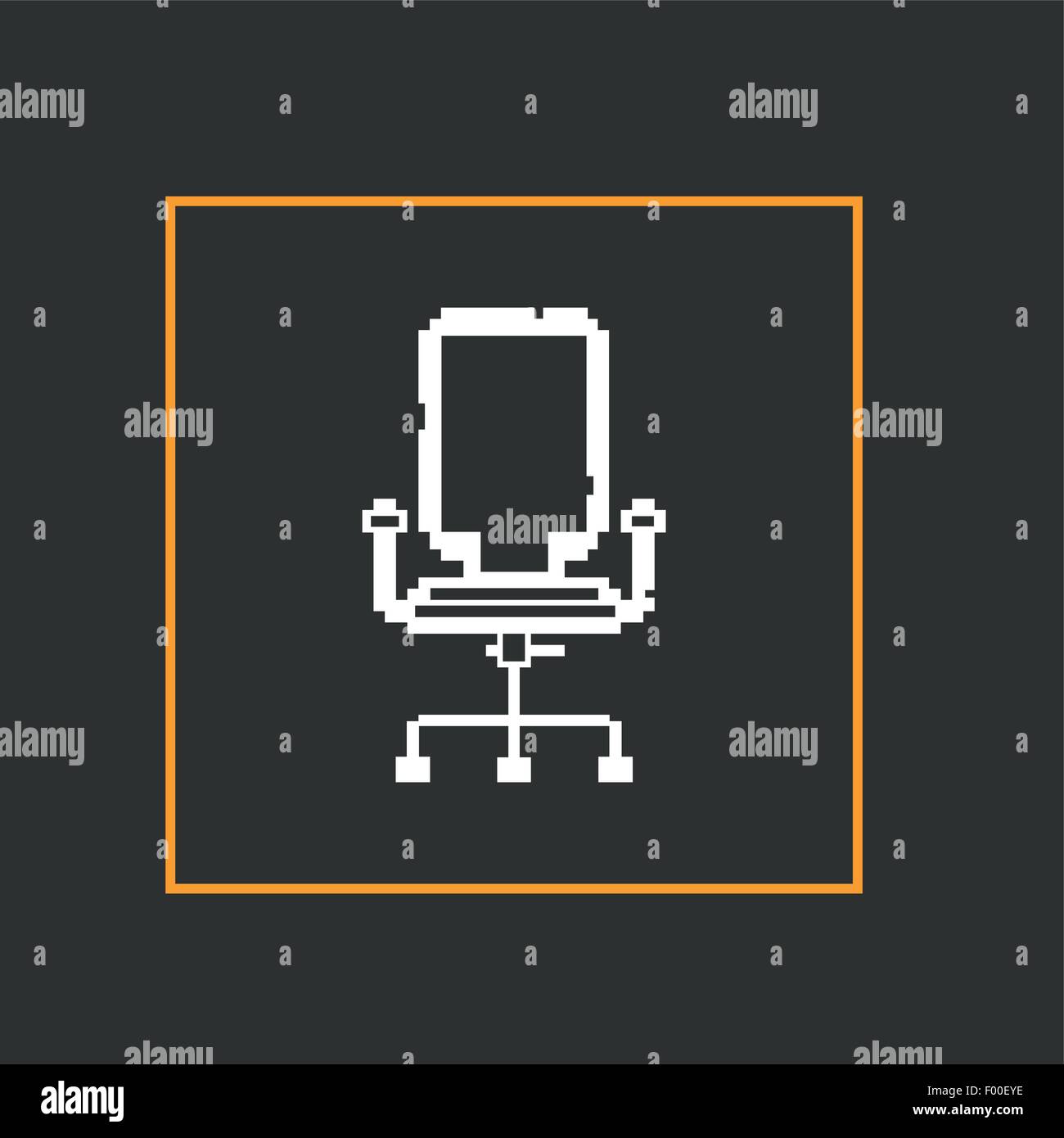 Simple stylish pixel icon chair. Vector design Stock Vector Image & Art ...