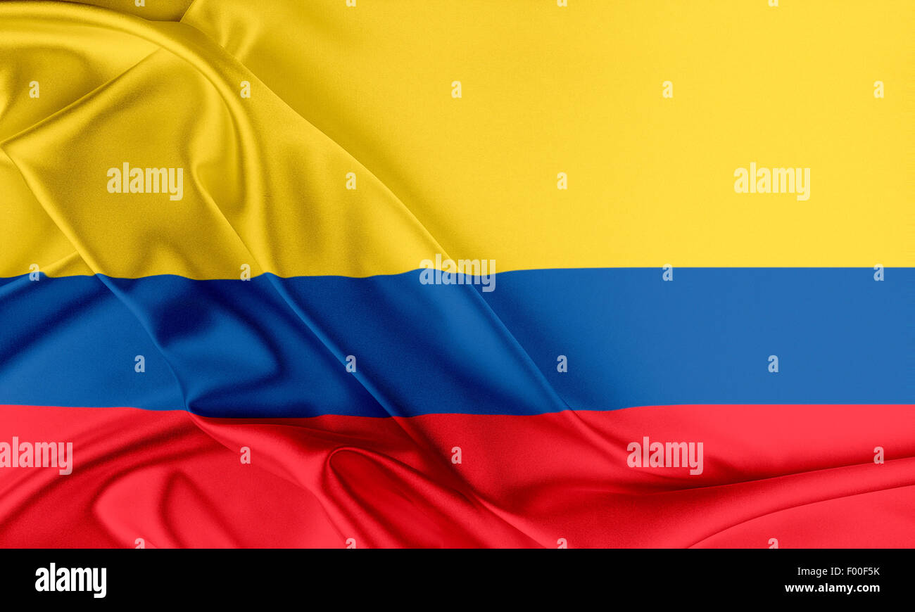 Colombia Flag. Stock Photo