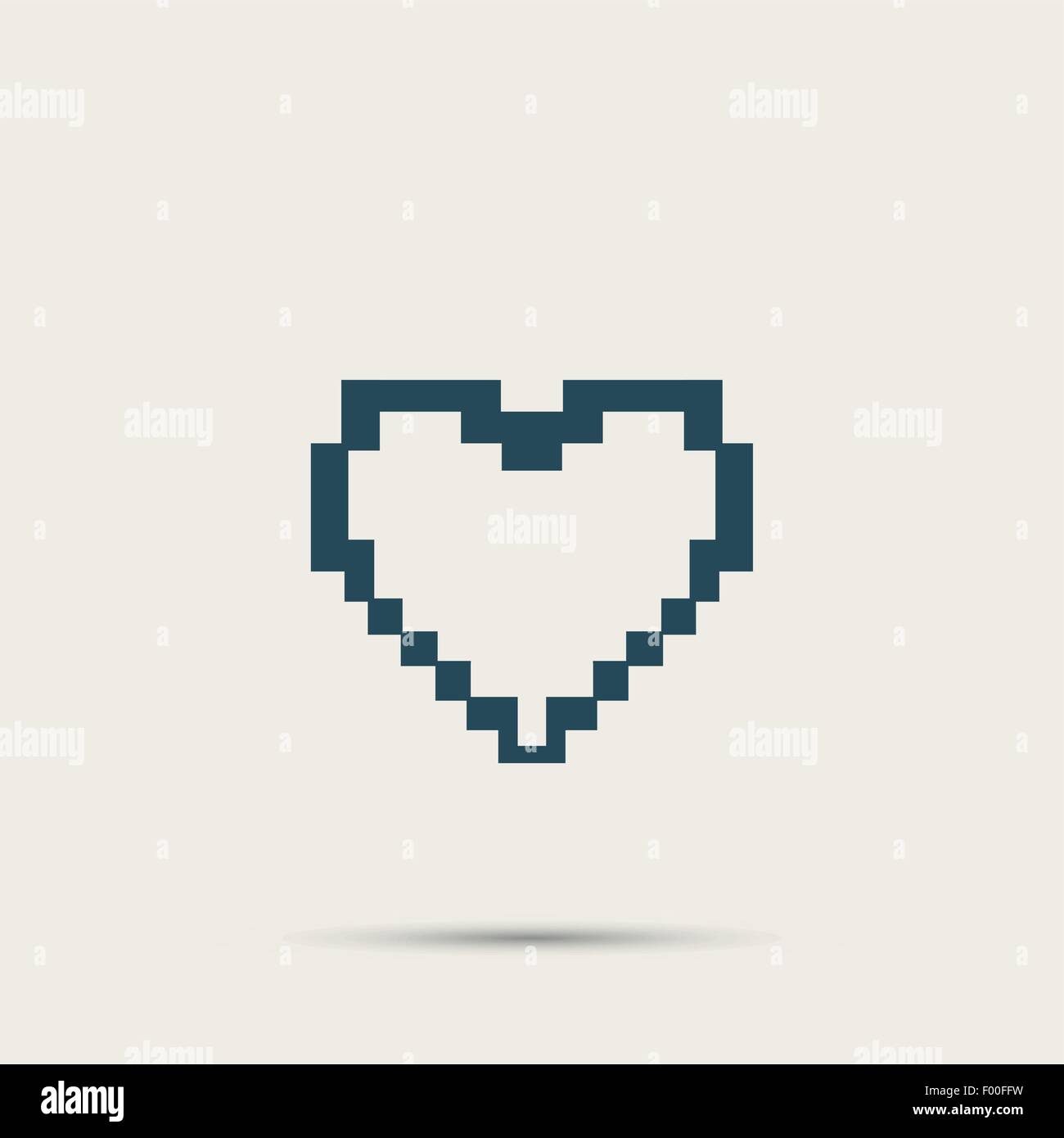 Simple stylish pixel icon heart. Vector design Stock Vector Image & Art ...