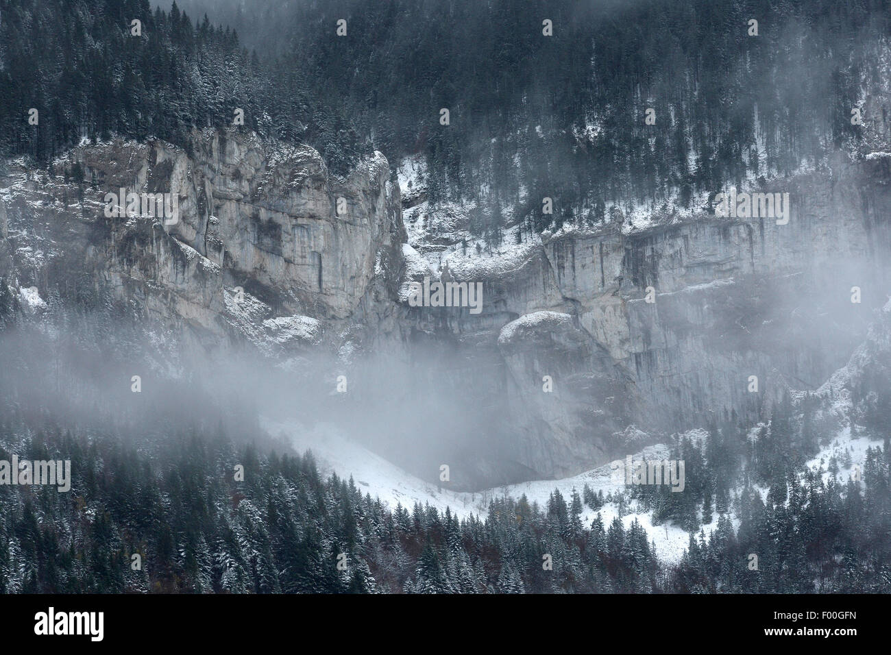 Fog covered mountain slopes hi-res stock photography and images - Alamy