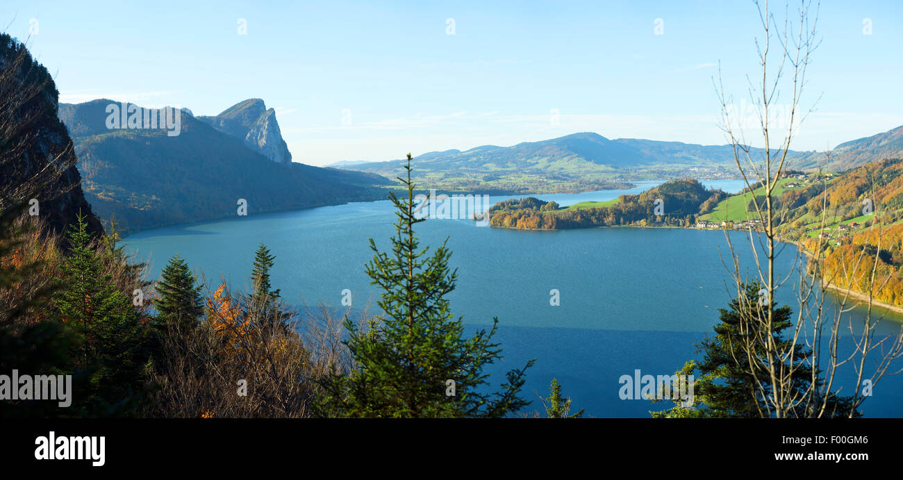 Mondsee at a sunny autumn day, Austria, Upper Austria Stock Photo