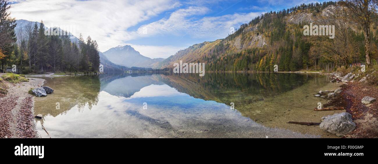 Lake Langbath in autumn, Austria, Upper Austria Stock Photo