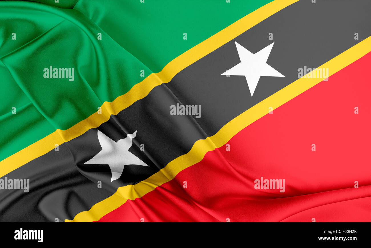 Saint Kitts and Nevis Flag Stock Photo Alamy