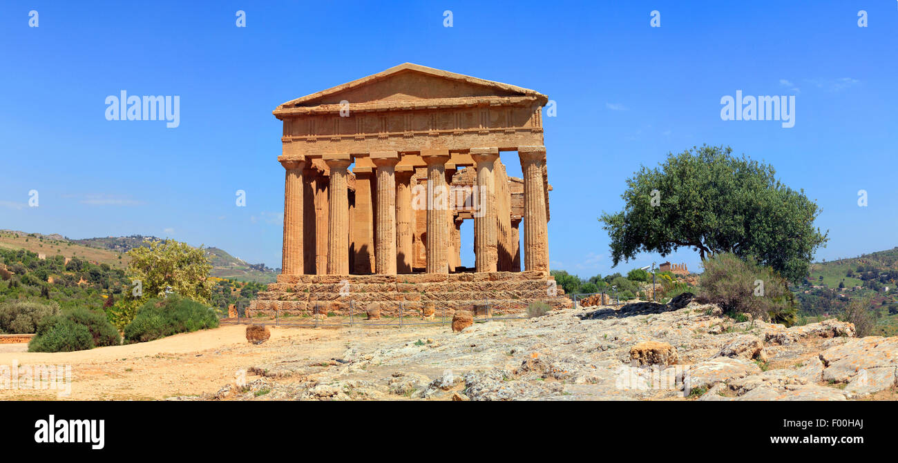 Archaeological Area of Agrigento, Concordia Temple, Italy, Sicilia, Agrigent Stock Photo