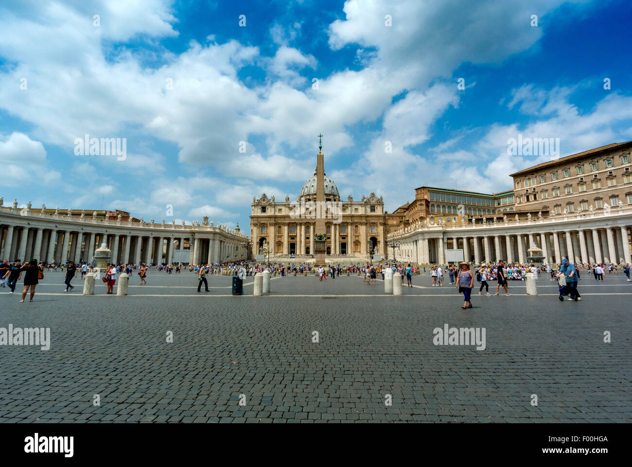 St Peter's basilica, St Peters Square. Vatican City, Rome. Italy. Stock Photo