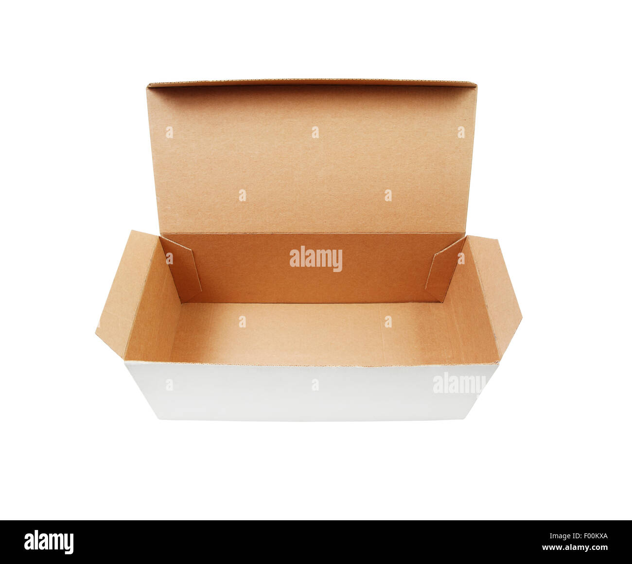 Cardboard box with flip open lid hi-res stock photography and