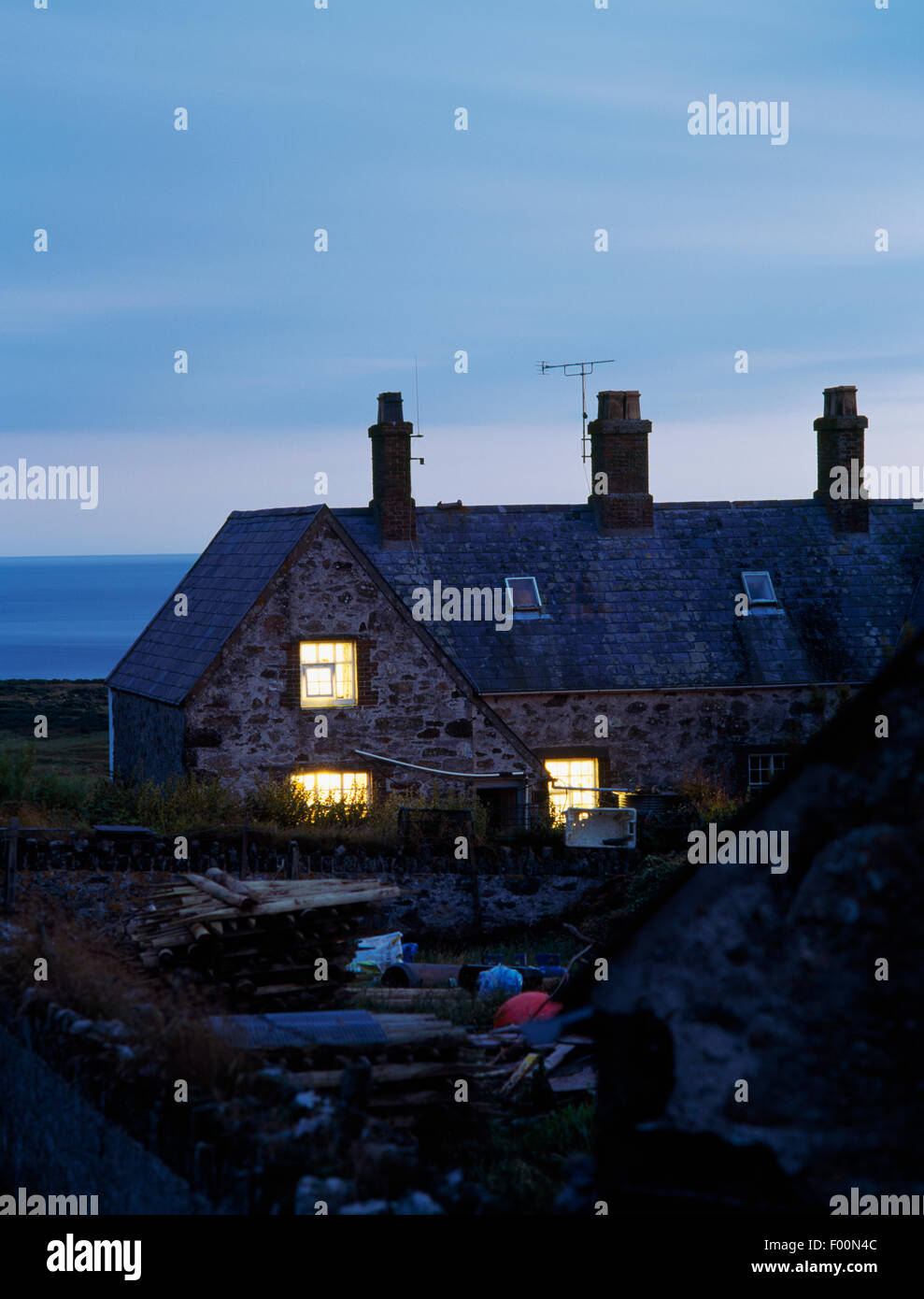 Ty Bach farmhouse Bardsey Island, Gwynedd, one of the 'model farms
