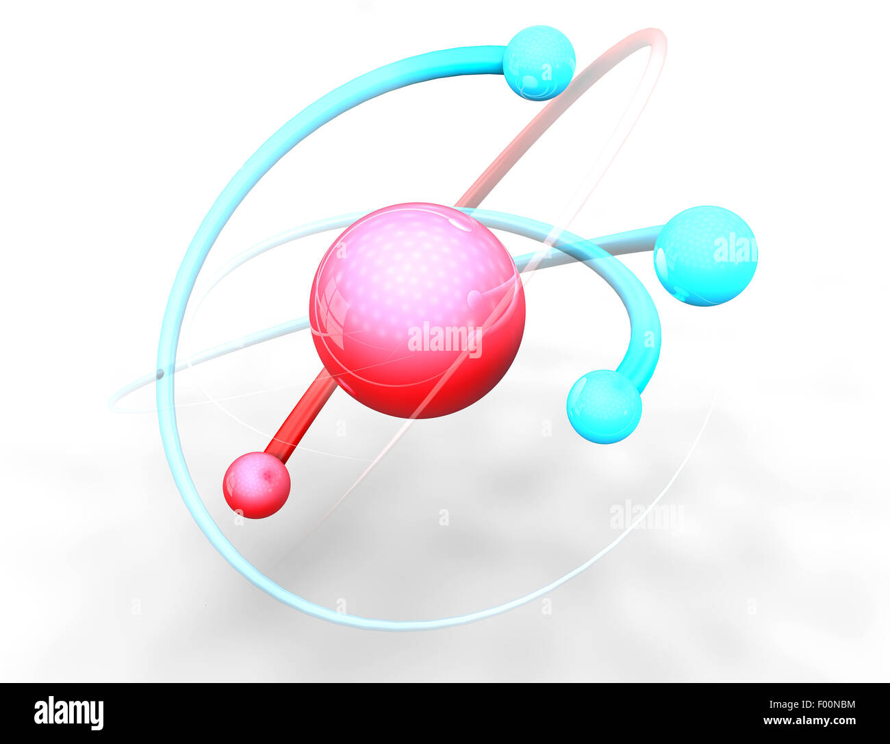 3d Atom molecule Stock Photo