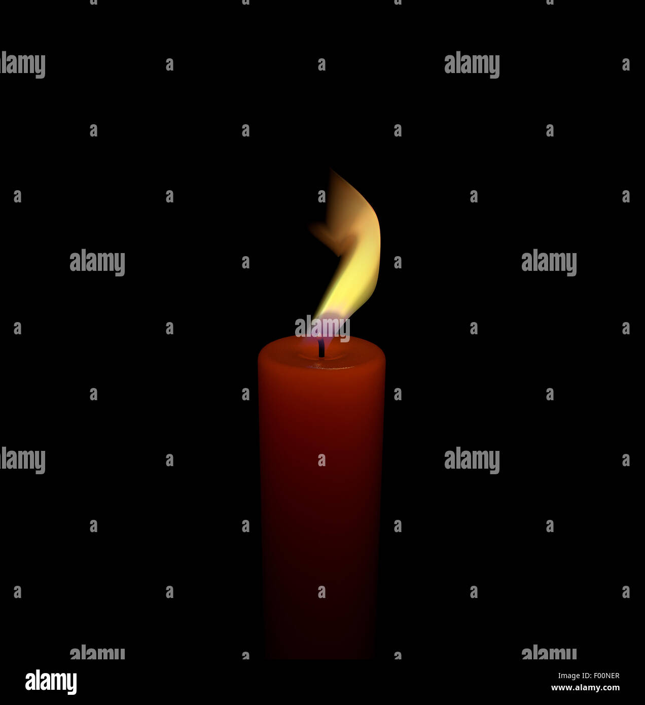 Candle flame light wax wick Stock Photo Alamy