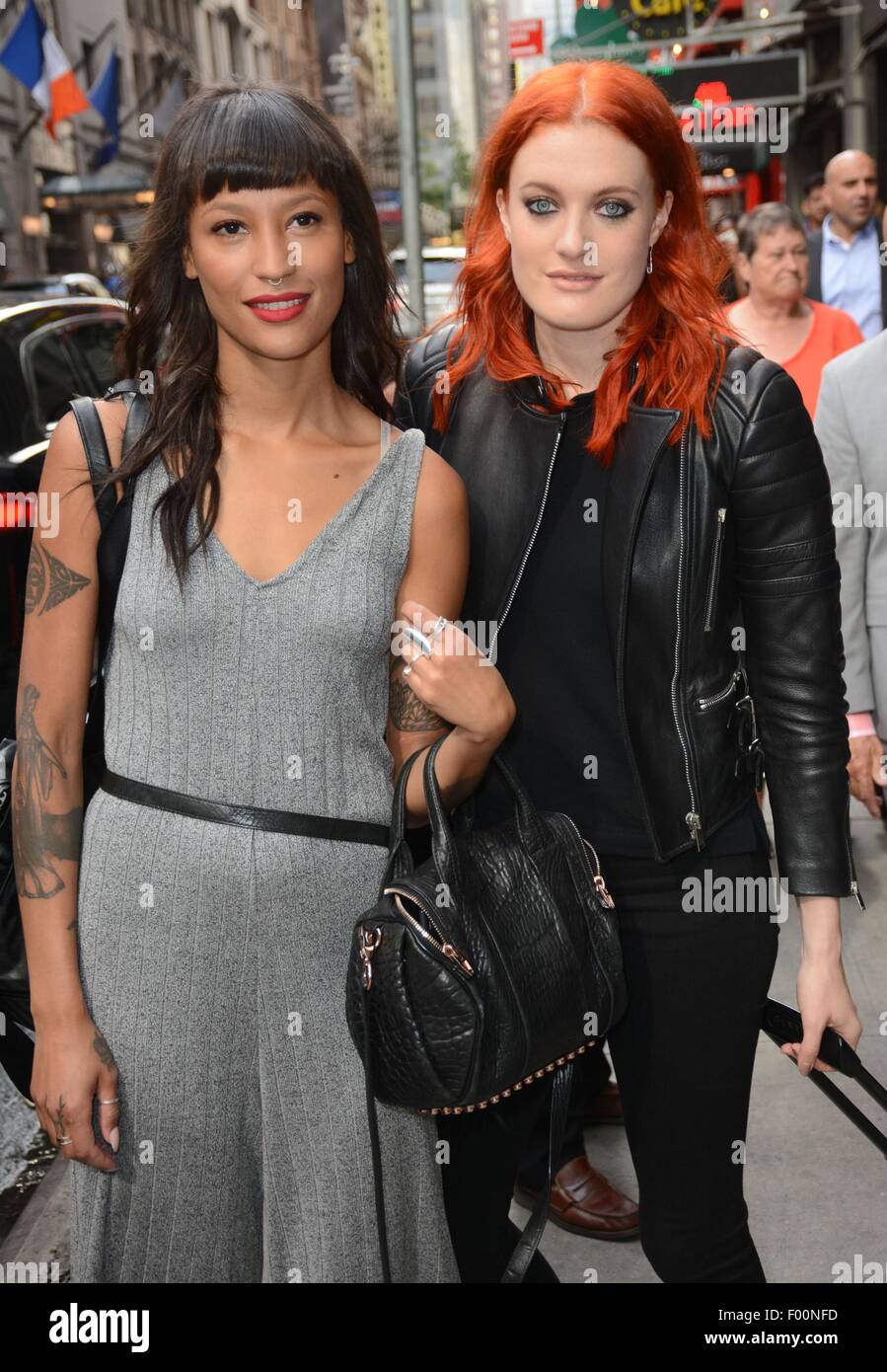 New York, NY, USA. 5th Aug, 2015. Icona Pop: Aino Jawo, Caroline Hjelt out  and about