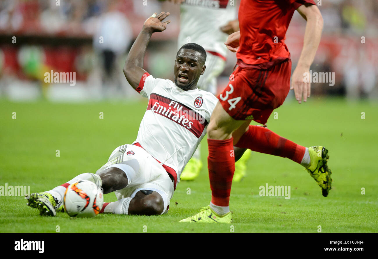 Munich, Germany. 04th Aug, 2015. AC Milan's Cristian Zapata in action during the Audi Cup in Munich, Germany, 04 August 2015. Photo: Thomas Eisenhuth/dpa - NO WIRE SERVICE -/dpa/Alamy Live News Stock Photo