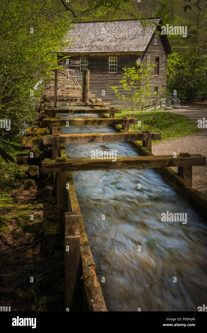 Mingus Mill, Great Smoky Mountains National Park, Cherokee, North Carolina, USA. - Stock Image