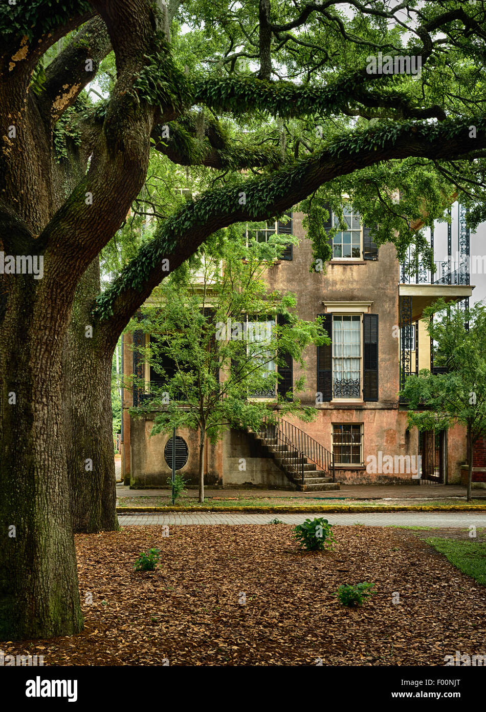House near Calhoun Square, Savannah, Georgia, USA - Stock Image