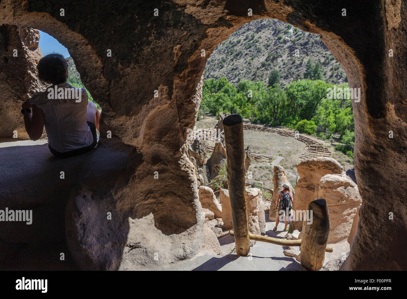 Bandelier National Monument. Los Alamos, New Mexico. USA Stock Photo