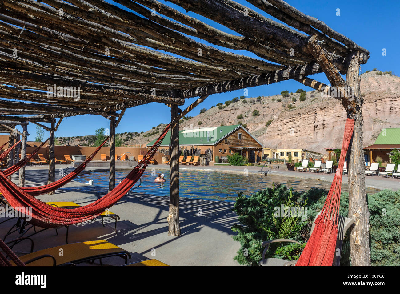 Ojo Caliente Mineral Springs Resort & Spa. Ojo, Caliente, New Mexico. USA Stock Photo