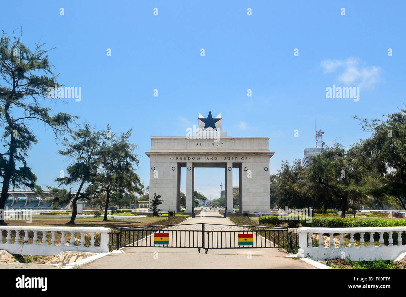 Independence Square and Black Star Gate in Accra, Ghana Stock Photo