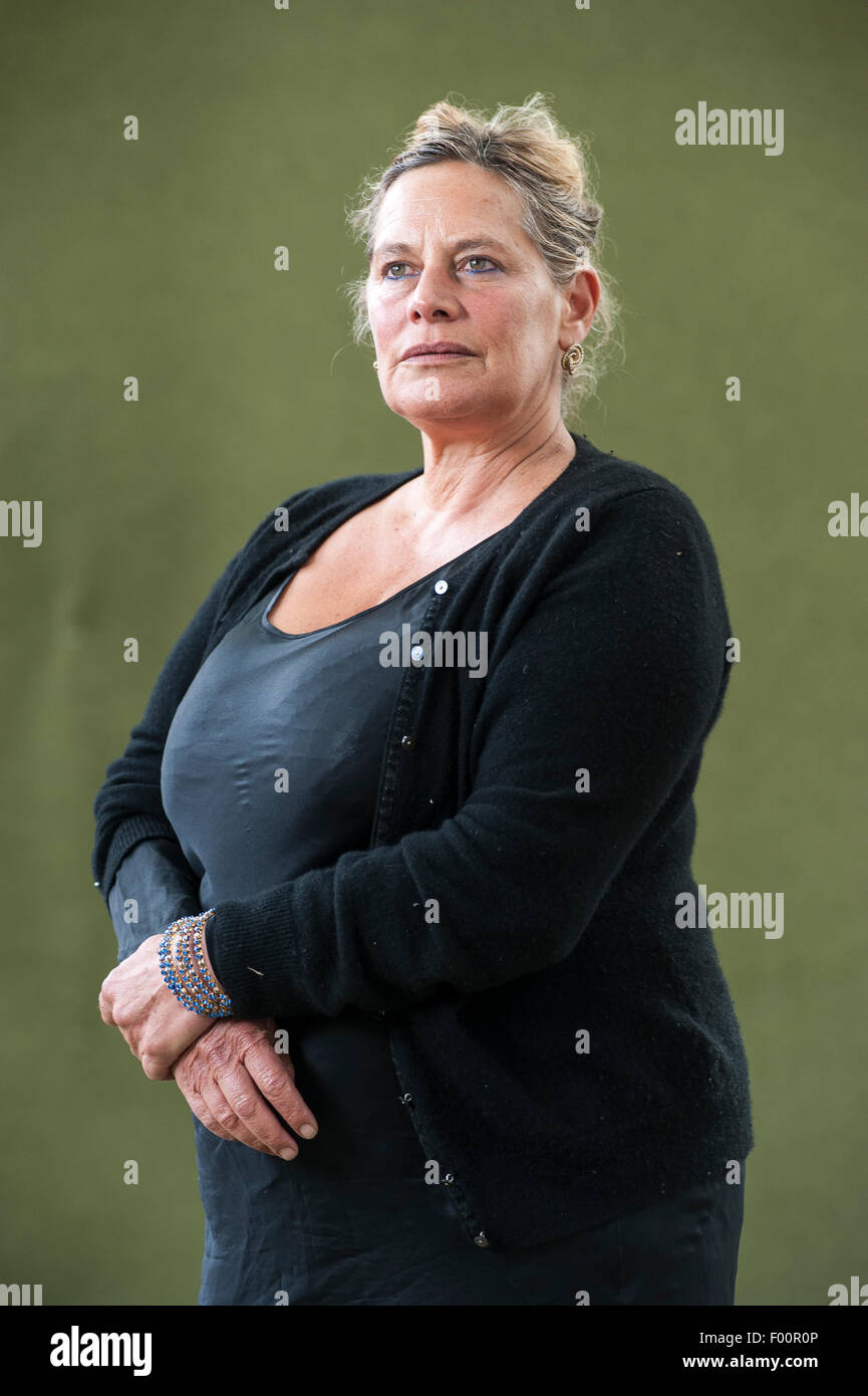 dobbeltlag skræmmende privat British playwright, novelist, and poet, Deborah Levy, appearing at the  Edinburgh International Book Festival Stock Photo - Alamy