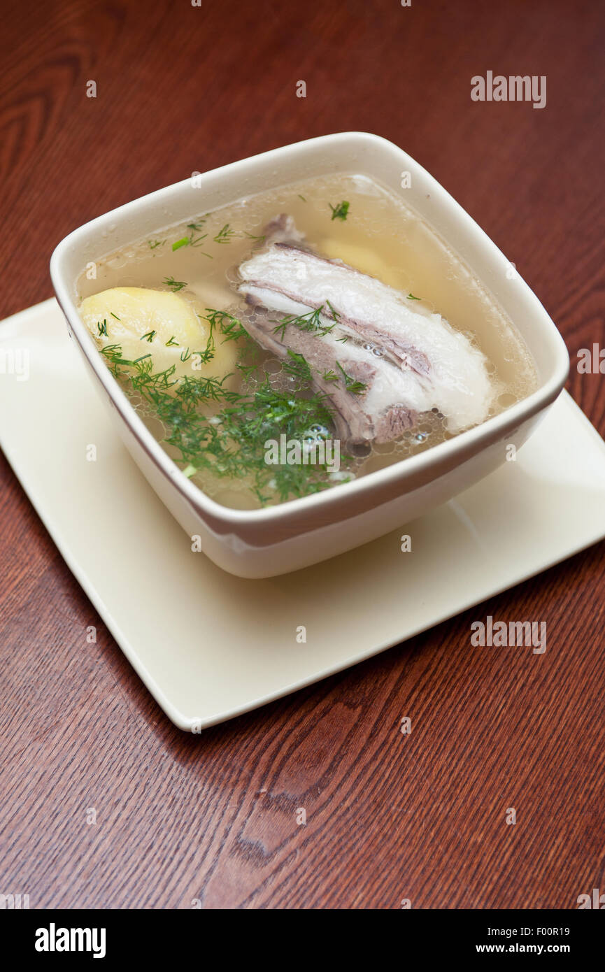 soup with lamb meat Stock Photo - Alamy