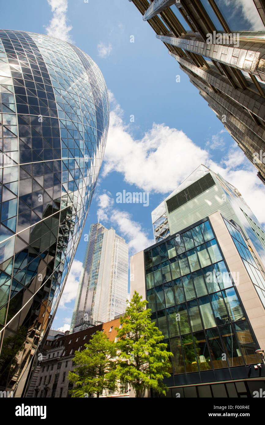 The Swiss Re Tower in the City of London Stock Photo - Alamy
