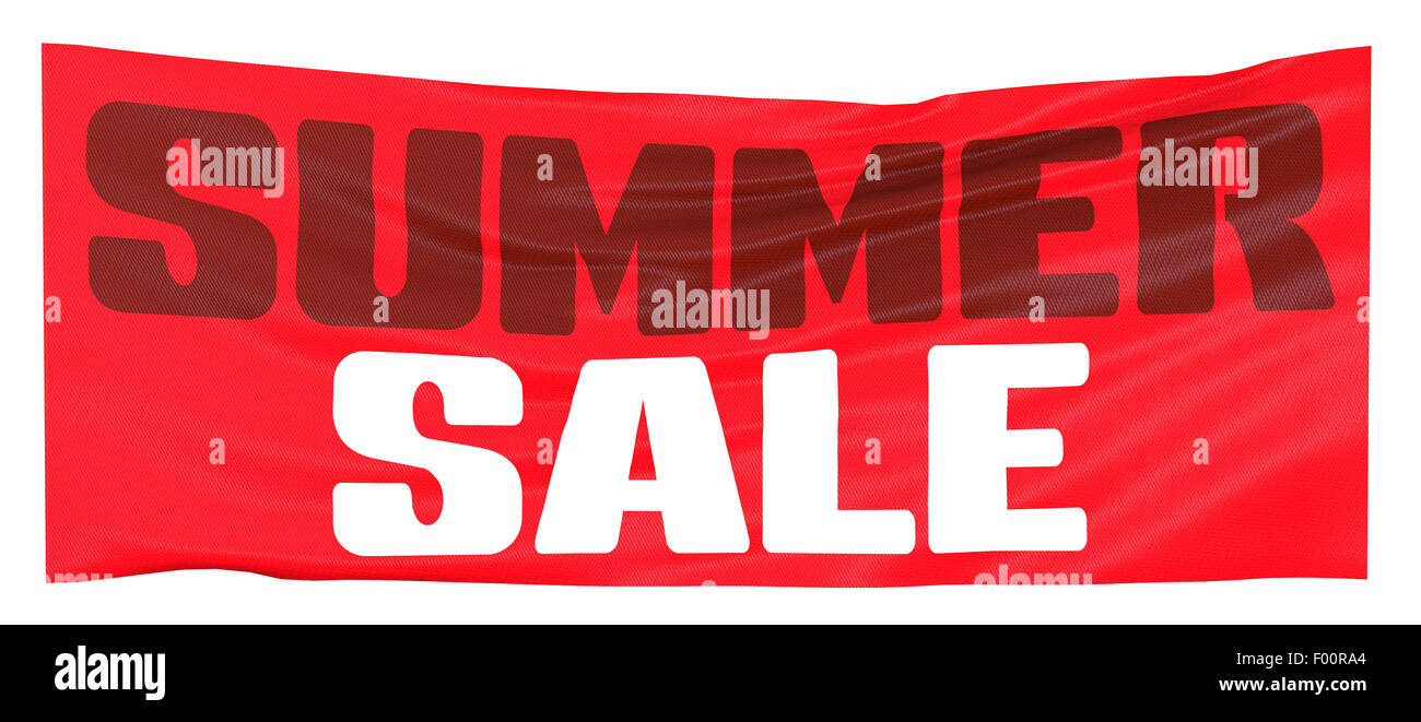 Summer sales red banner on white background Stock Photo Alamy