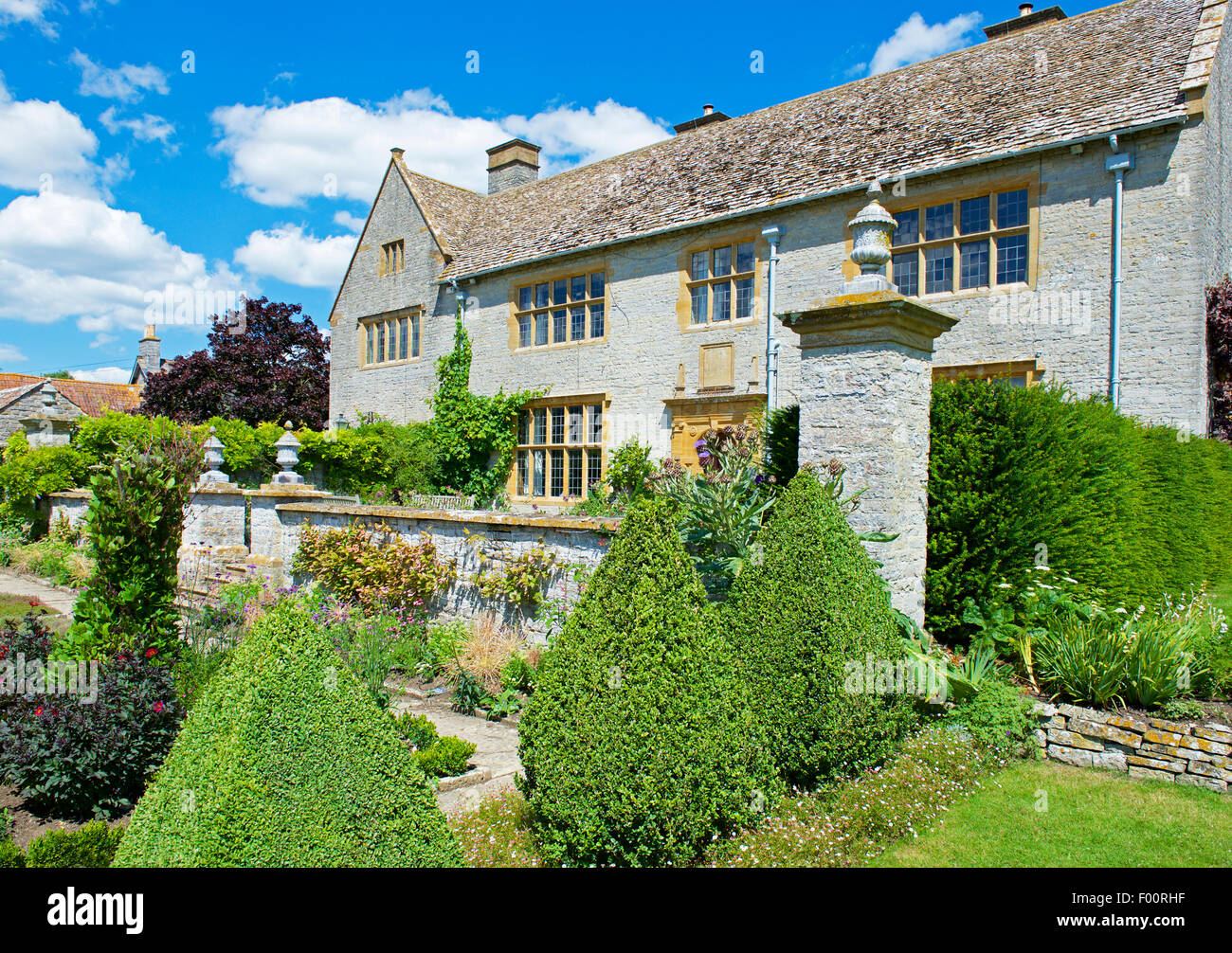 The gardens at Lytes Carey Manor, near Somerton, Somerset, England UK Stock Photo