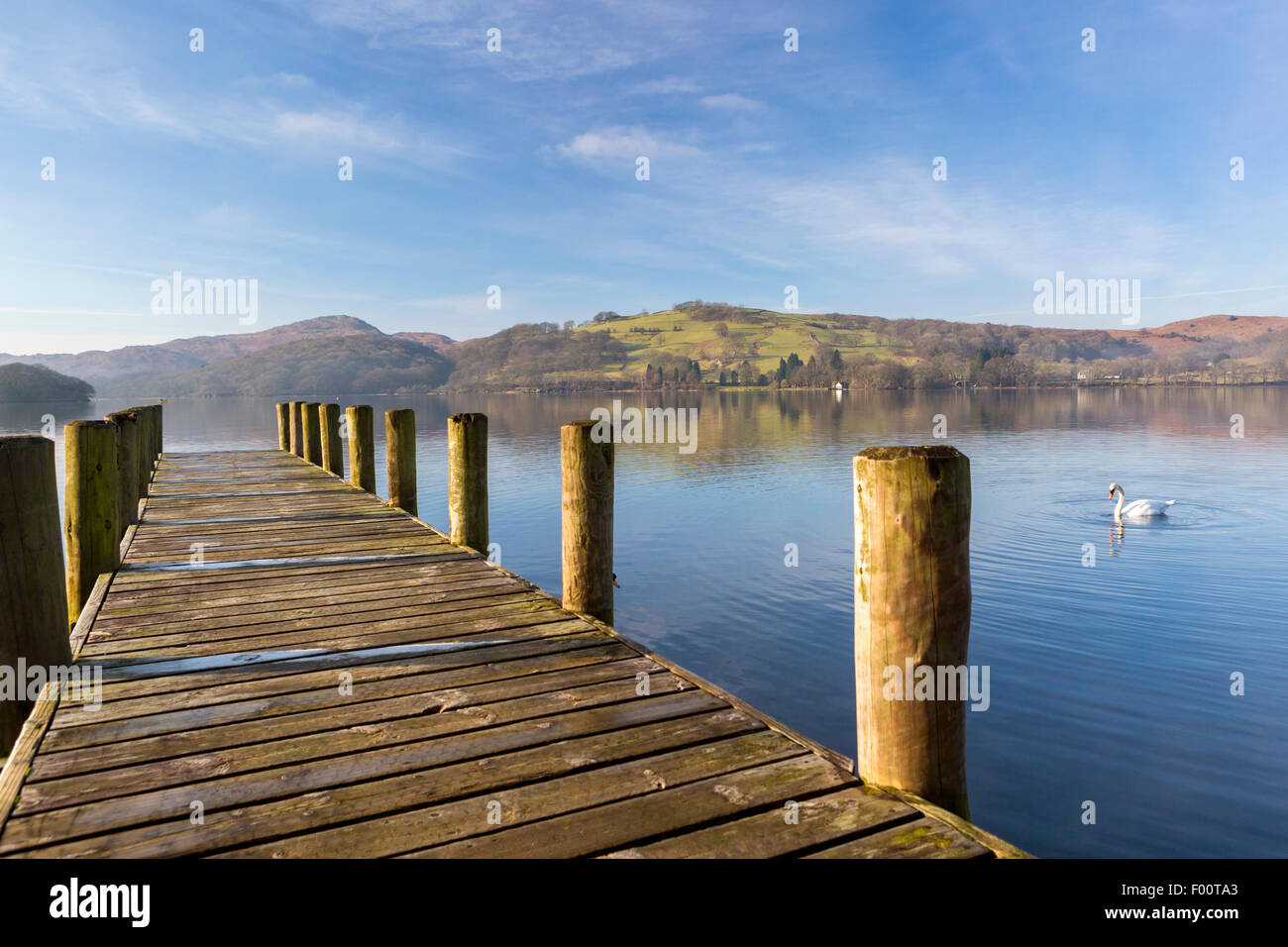 Coniston Water from Furness Fells, Lake District National Park, Cumbria, England, United Kingdom, Europe. Stock Photo