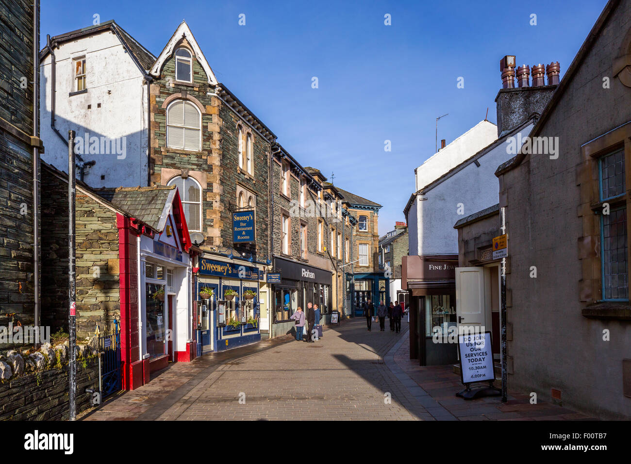 Keswick, Main Street, Lake District National Park, Cumbria, England, United Kingdom. Stock Photo