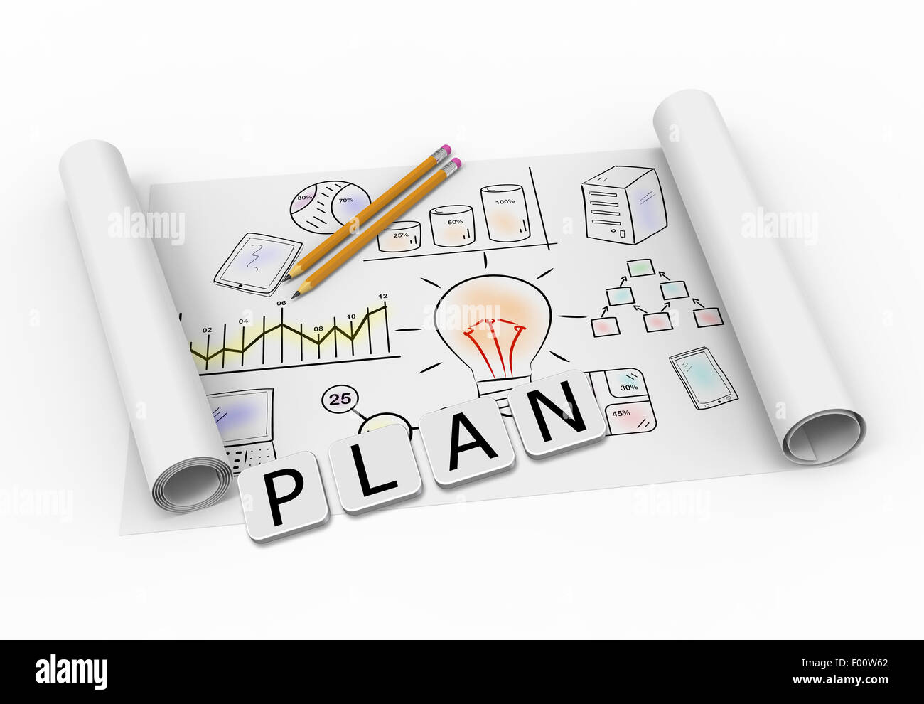 Plan drawing Cut Out Stock Images & Pictures - Alamy