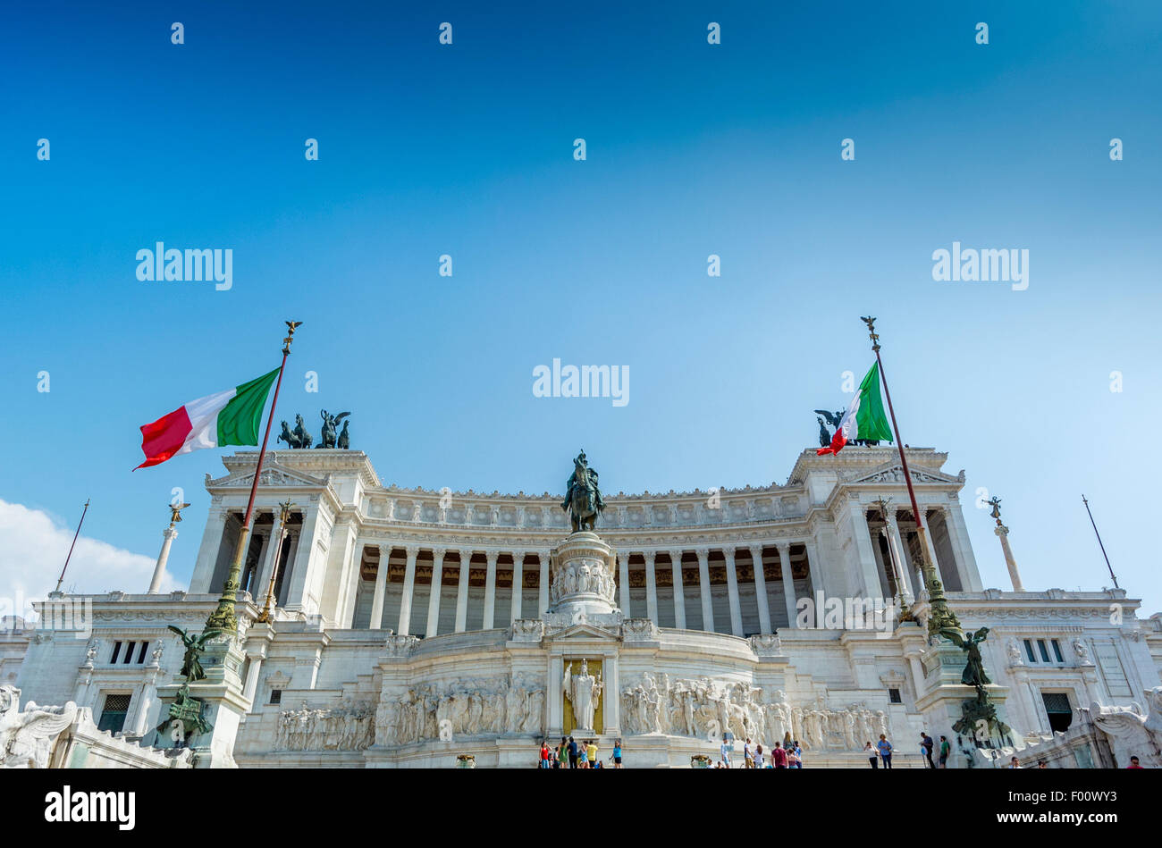 Steps leading to the Altare della Patria or National Monument to Victor Emmanuel II. Rome, Italy. Stock Photo