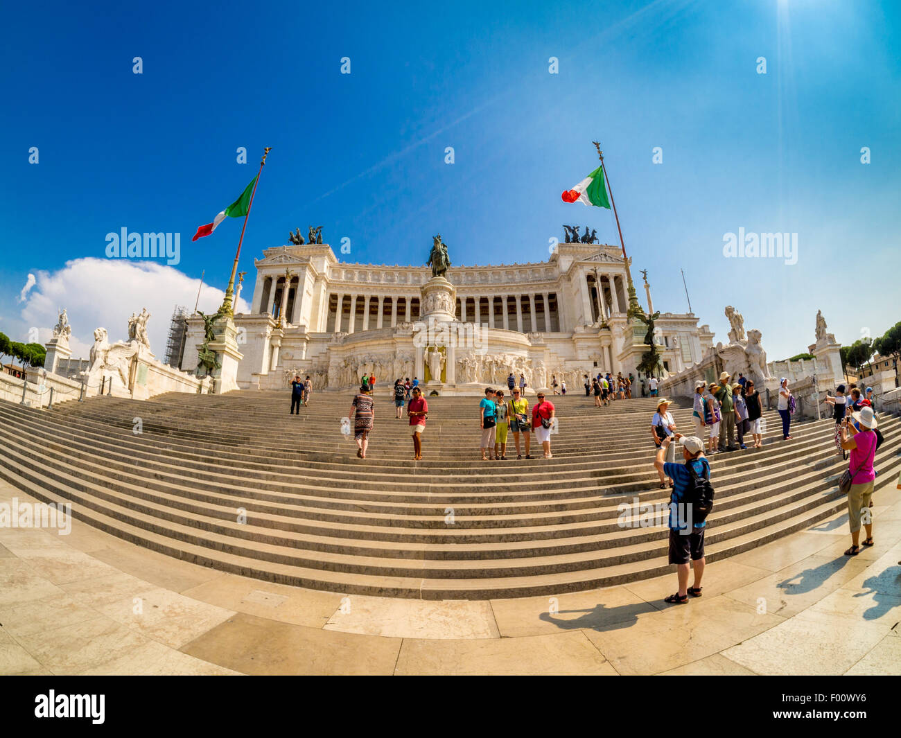 Altare della Patria or National Monument to Victor Emmanuel II. Rome, Italy. Stock Photo