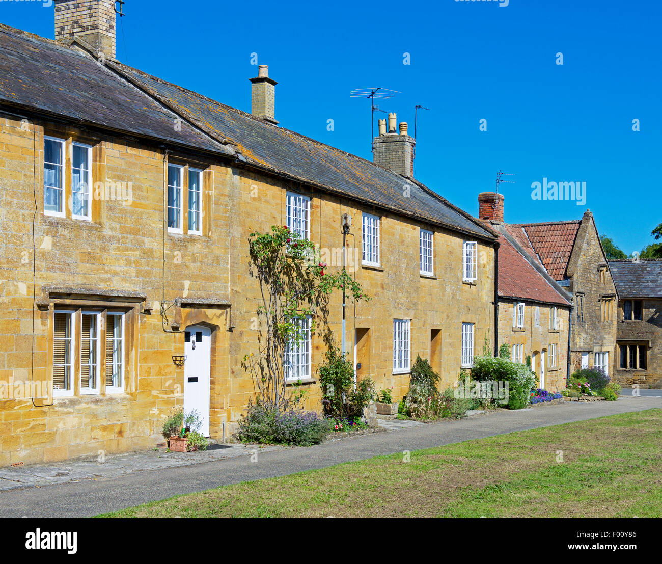 Houses in the village of Montacute, Somerset, England UK Stock Photo