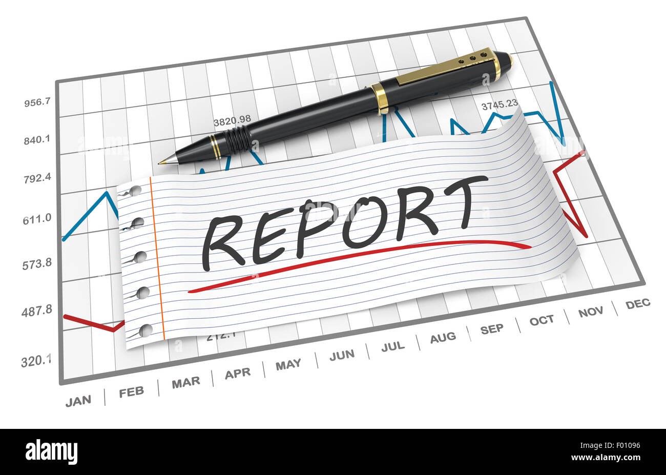 Showing business and financial report as concept Stock Photo